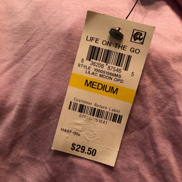 Ideology Mesh back T-shirt. Medium ,Lilac moon - Picture 4 of 4